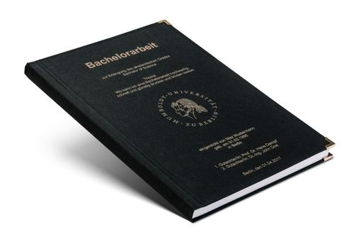 Leinenbuch Bindung Hardcover Leinenbuch schwarz mit Lasergravur